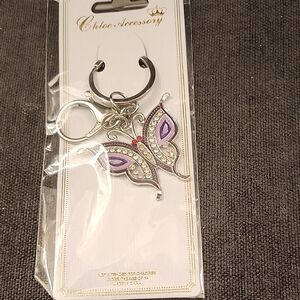Purple Butterfly Keychain